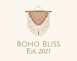 Handmade Boho Macrame logo design