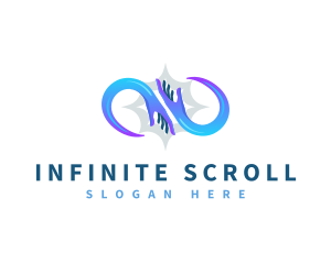 Infinity Hand Loop logo design