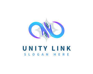 Infinity Hand Loop logo design