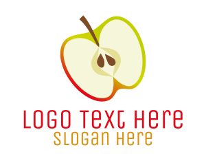 Slice - Apple Fruit Slice logo design