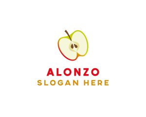 Apple Fruit Slice logo design