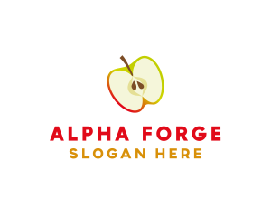 Apple Fruit Slice logo design