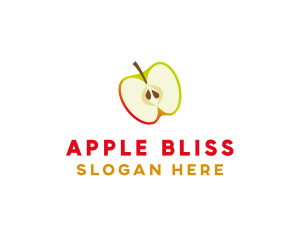 Apple Fruit Slice logo design