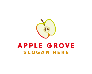 Apple Fruit Slice logo design