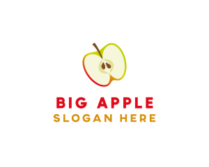 Apple Fruit Slice logo design