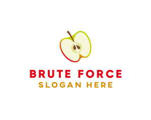 Apple Fruit Slice logo design