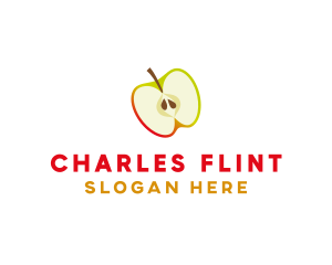 Restaurant - Apple Fruit Slice logo design