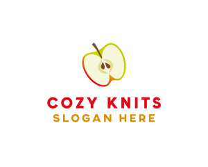 Apple Fruit Slice logo design