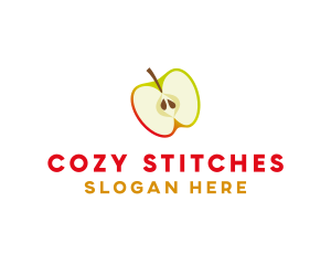 Apple Fruit Slice logo design