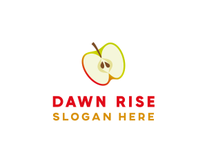 Apple Fruit Slice logo design