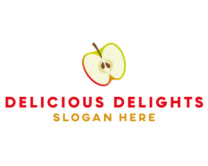 Apple Fruit Slice logo design