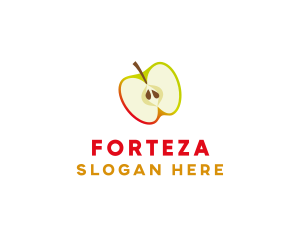 Apple Fruit Slice logo design