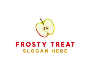 Apple Fruit Slice logo design