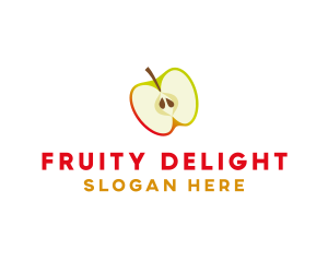 Apple Fruit Slice logo design