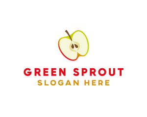 Seed - Apple Fruit Slice logo design