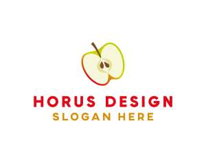 Apple Fruit Slice logo design