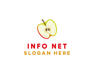 Apple Fruit Slice logo design