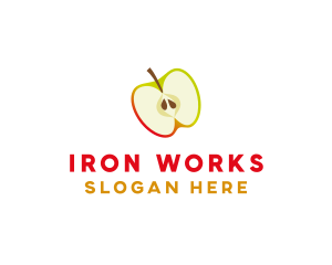 Apple Fruit Slice logo design