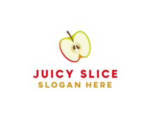 Apple Fruit Slice logo design