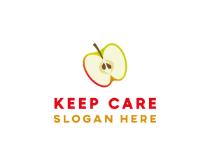 Apple Fruit Slice logo design