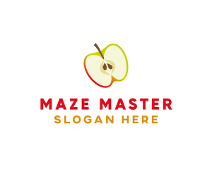 Apple Fruit Slice logo design