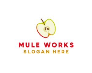 Apple Fruit Slice logo design