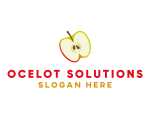 Apple Fruit Slice logo design