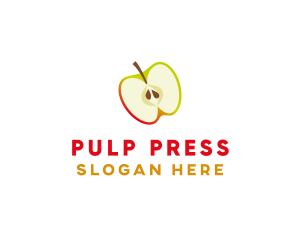 Apple Fruit Slice logo design