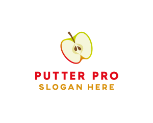 Apple Fruit Slice logo design