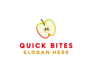 Apple Fruit Slice logo design