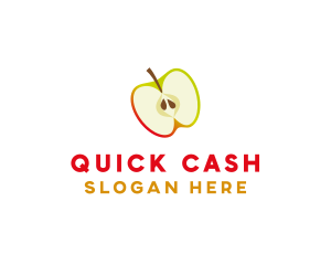 Apple Fruit Slice logo design