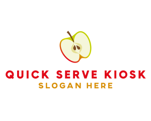 Apple Fruit Slice logo design