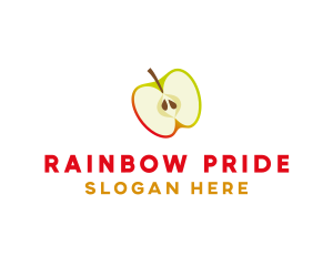 Apple Fruit Slice logo design