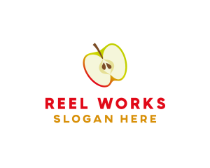 Apple Fruit Slice logo design