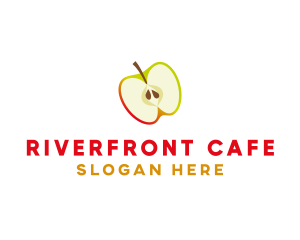 Apple Fruit Slice logo design