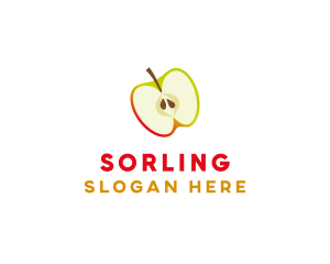 Apple Fruit Slice logo design