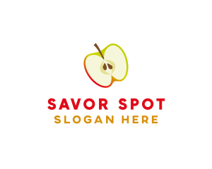 Apple Fruit Slice logo design