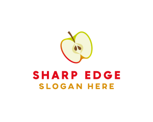 Apple Fruit Slice logo design