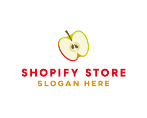 Apple Fruit Slice logo design