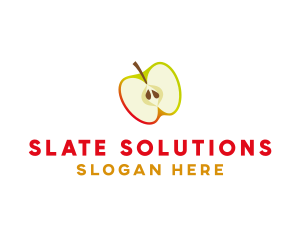 Apple Fruit Slice logo design