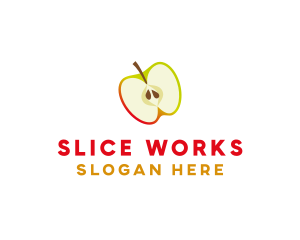 Slice - Apple Fruit Slice logo design