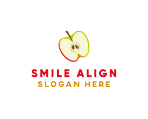 Apple Fruit Slice logo design