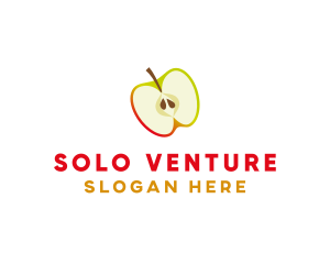 Apple Fruit Slice logo design