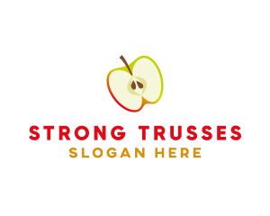 Apple Fruit Slice logo design