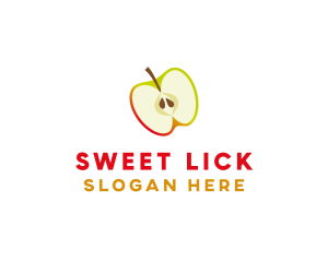 Apple Fruit Slice logo design