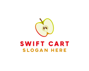 Apple Fruit Slice logo design