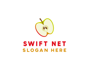 Apple Fruit Slice logo design