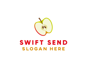 Apple Fruit Slice logo design