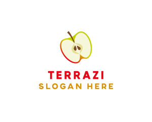 Apple Fruit Slice logo design