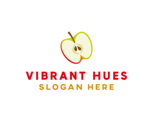 Apple Fruit Slice logo design